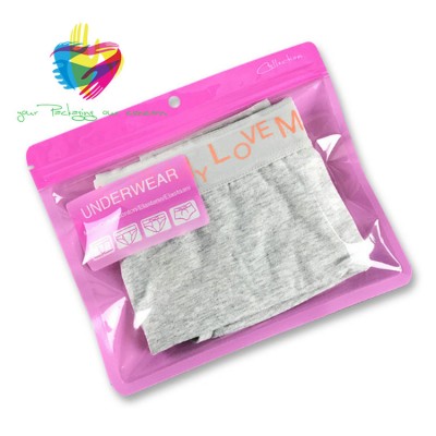 High quality good packaging plastic laminated bag for underwear