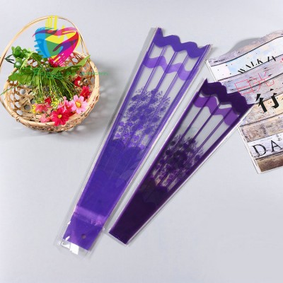 Yiwu color imprineted color high transparence plastic sleeves for flowers